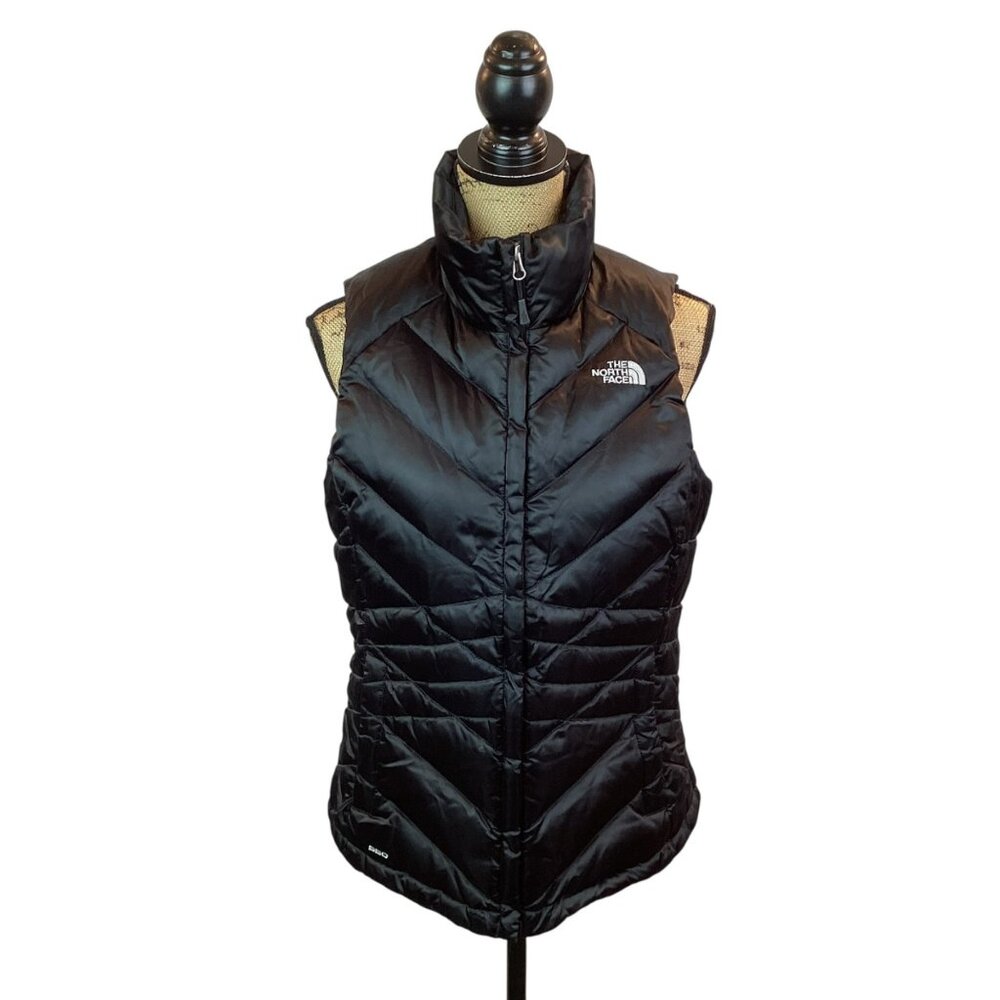 The North Face Womens 550 Down Puffer Vest Medium Black Nylon